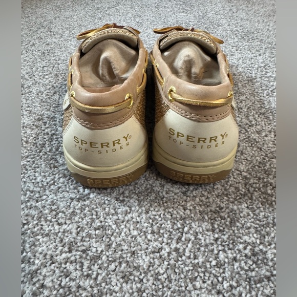 Sperry Women’s Top Sider Angelfish Gold Glitter Boat Shoe Sz 9 - Picture 4 of 9
